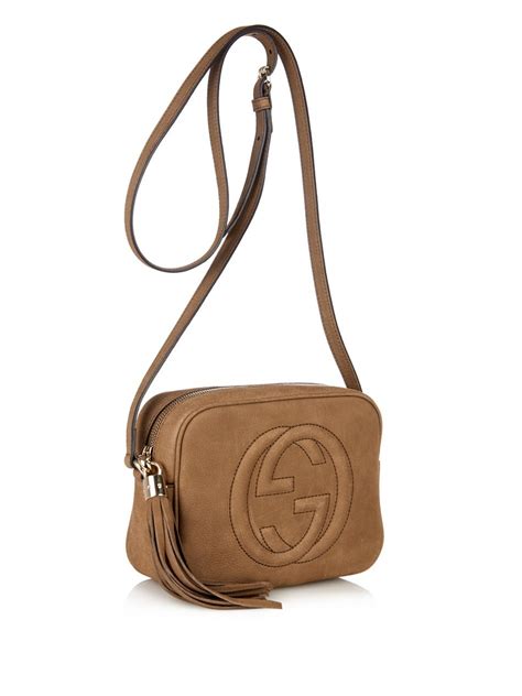 brown leather gucci crossbody|Gucci leather crossbody bag.